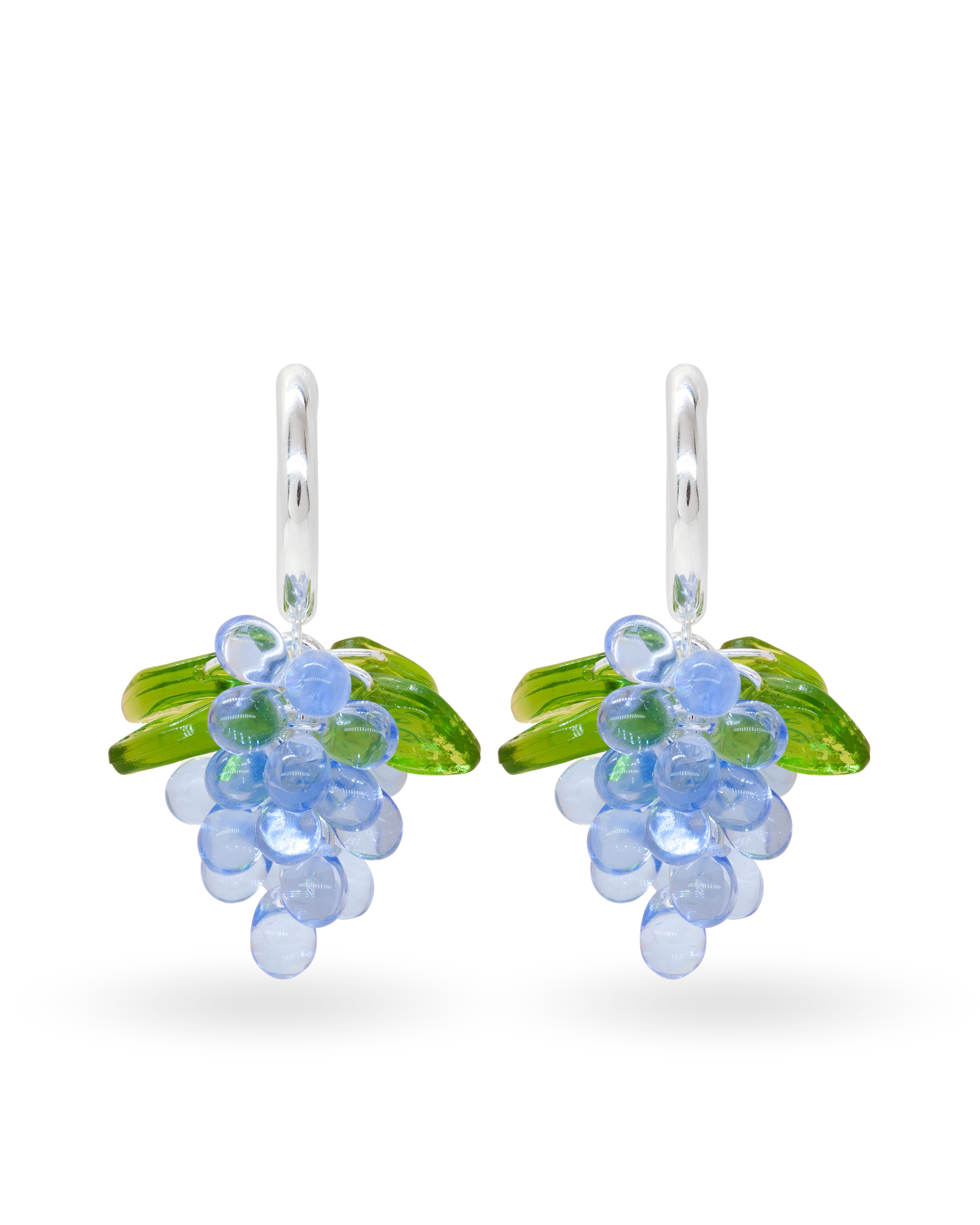 Blueberry Jelly Earrings in Silver