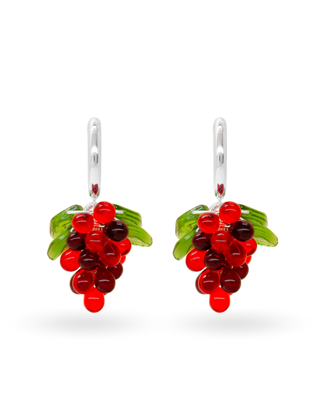 Candy Currant Jelly Earrings in Silver