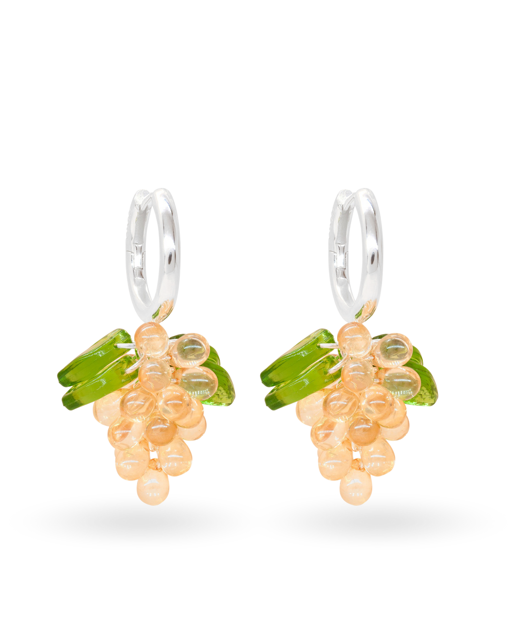 Champagne Jelly Earrings in Silver