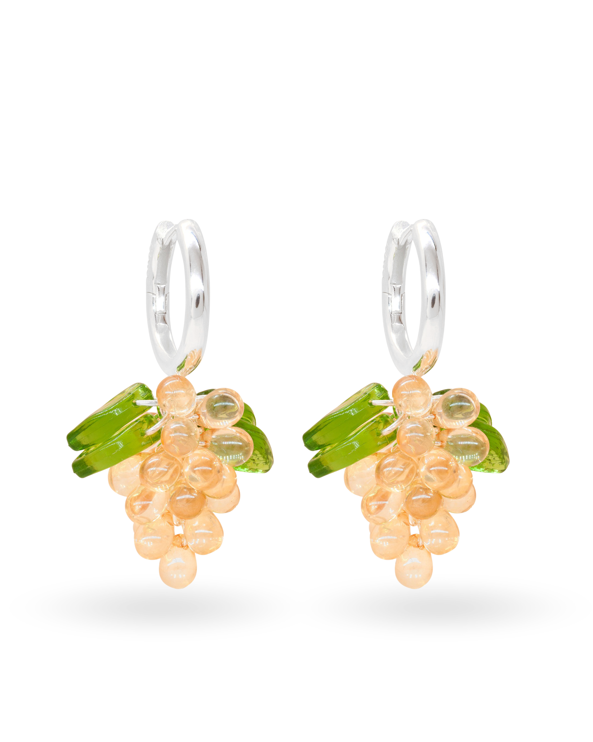 Champagne Jelly Earrings in Silver