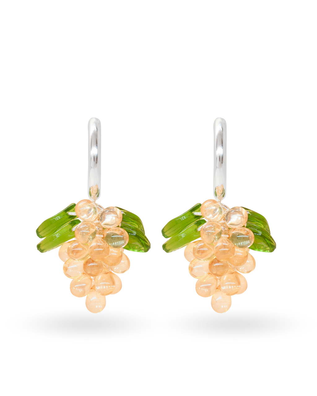 Champagne Jelly Earrings in Silver
