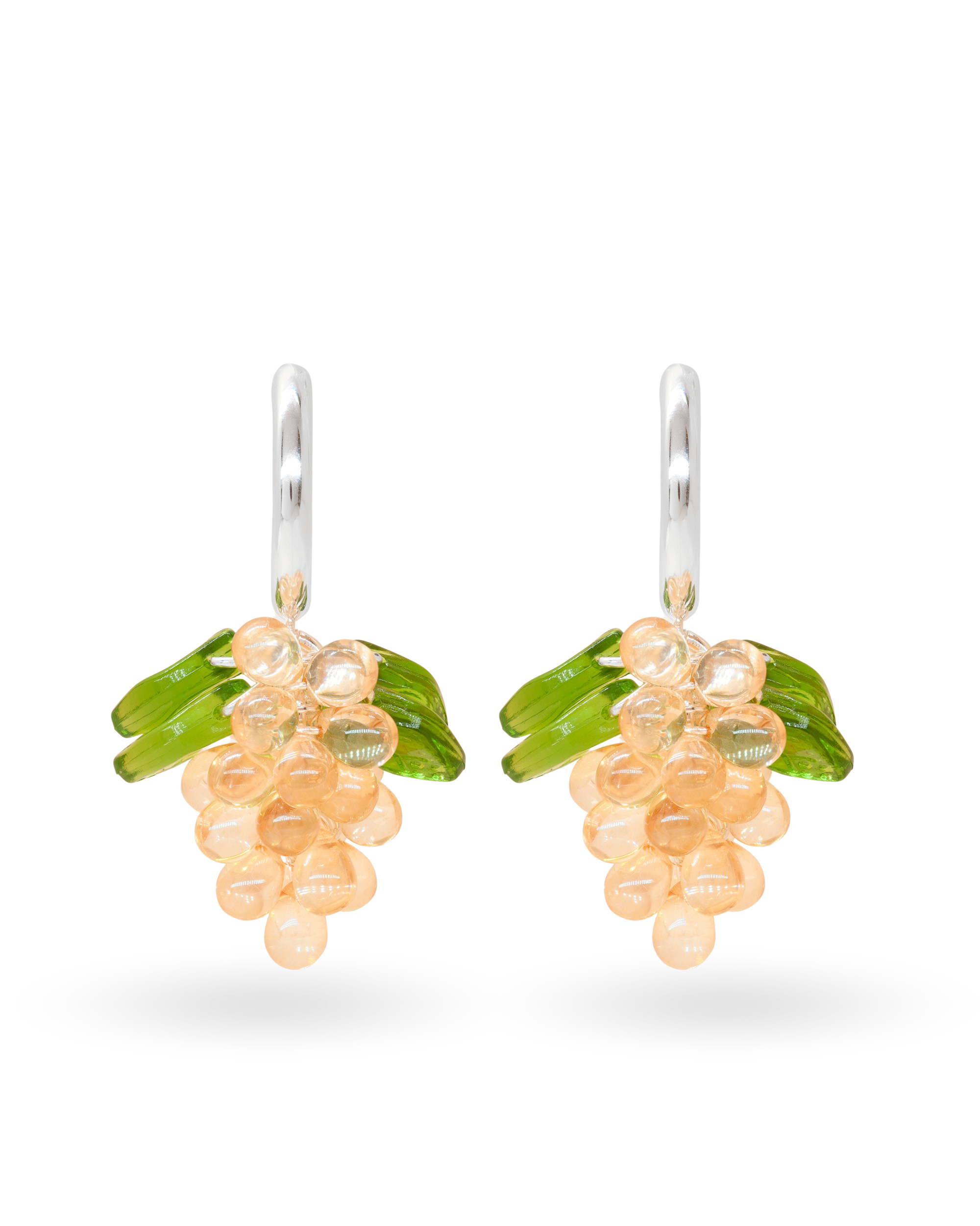 Champagne Jelly Earrings in Silver