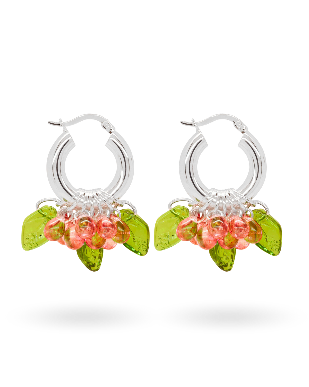 Cranberry Queen Earrings in Silver