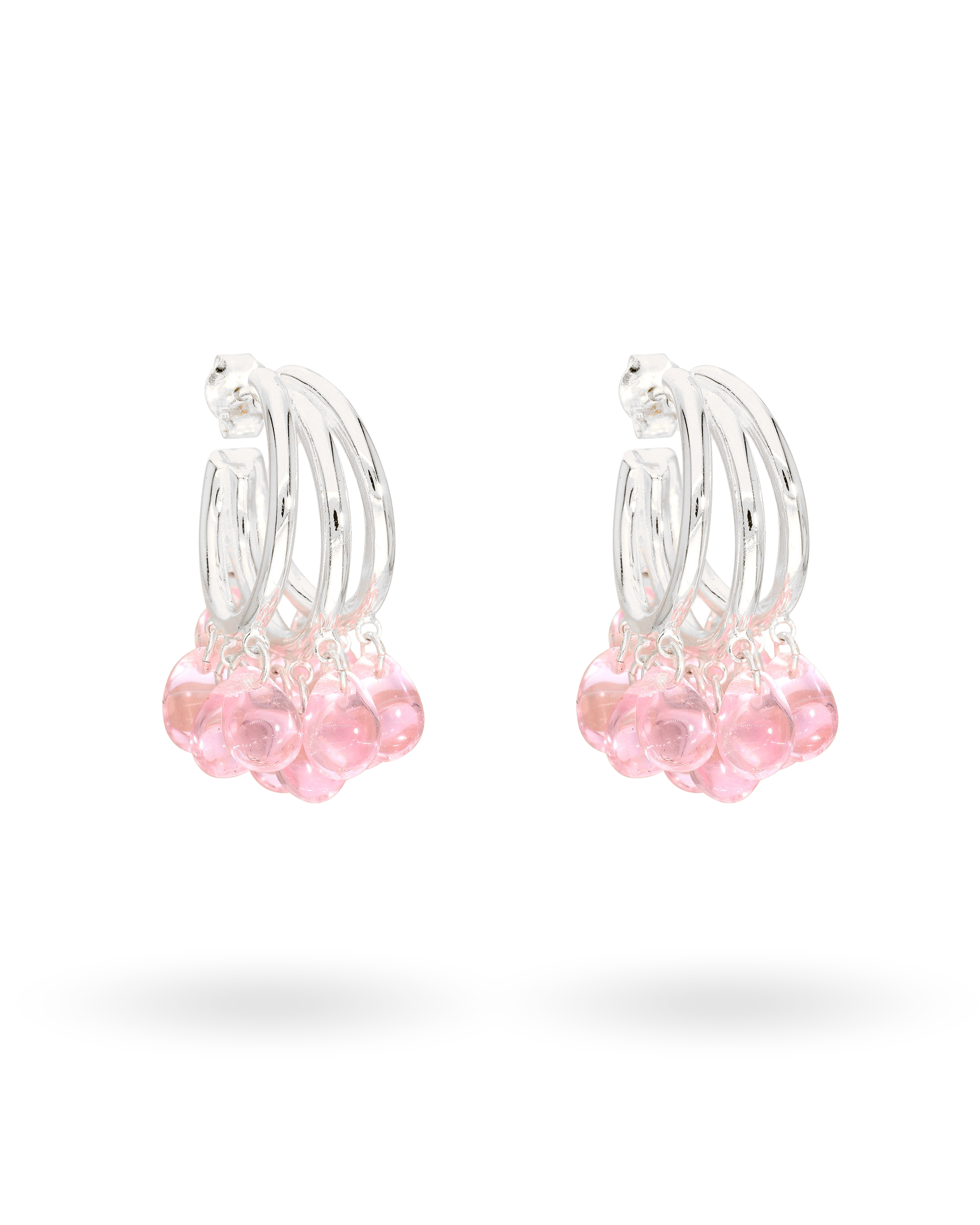 Fluffy Muffin Earrings in Silver