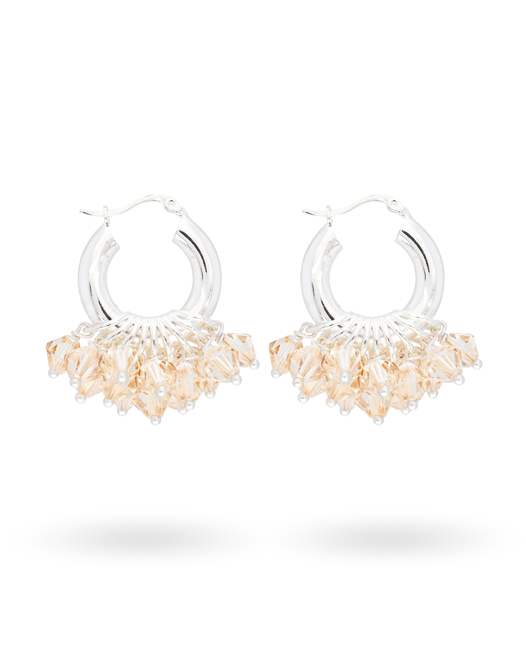 Golden Goddess Earrings in Silver