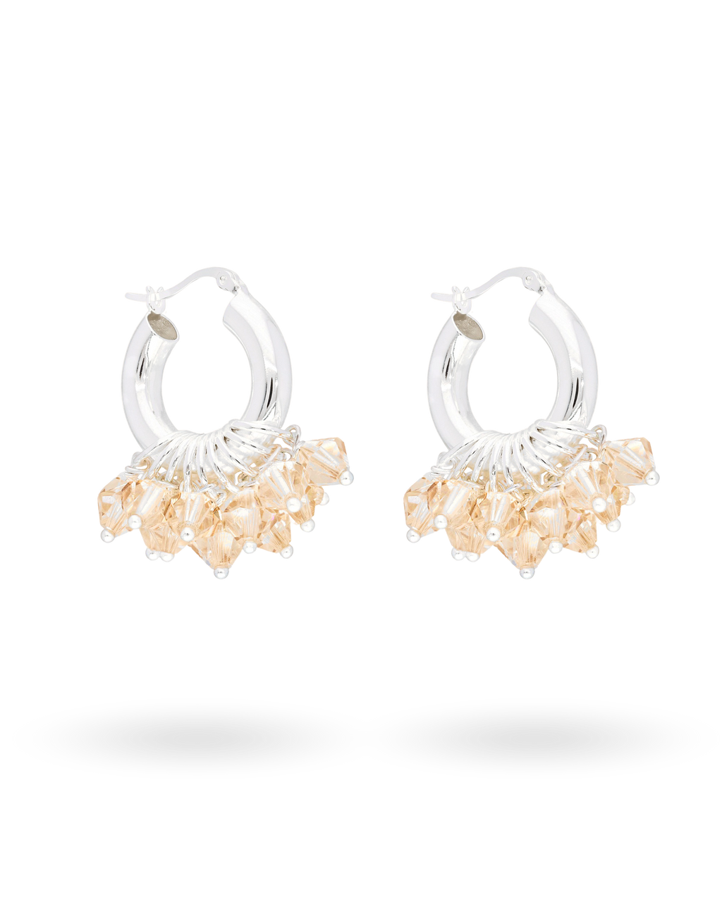 Golden Goddess Earrings in Silver
