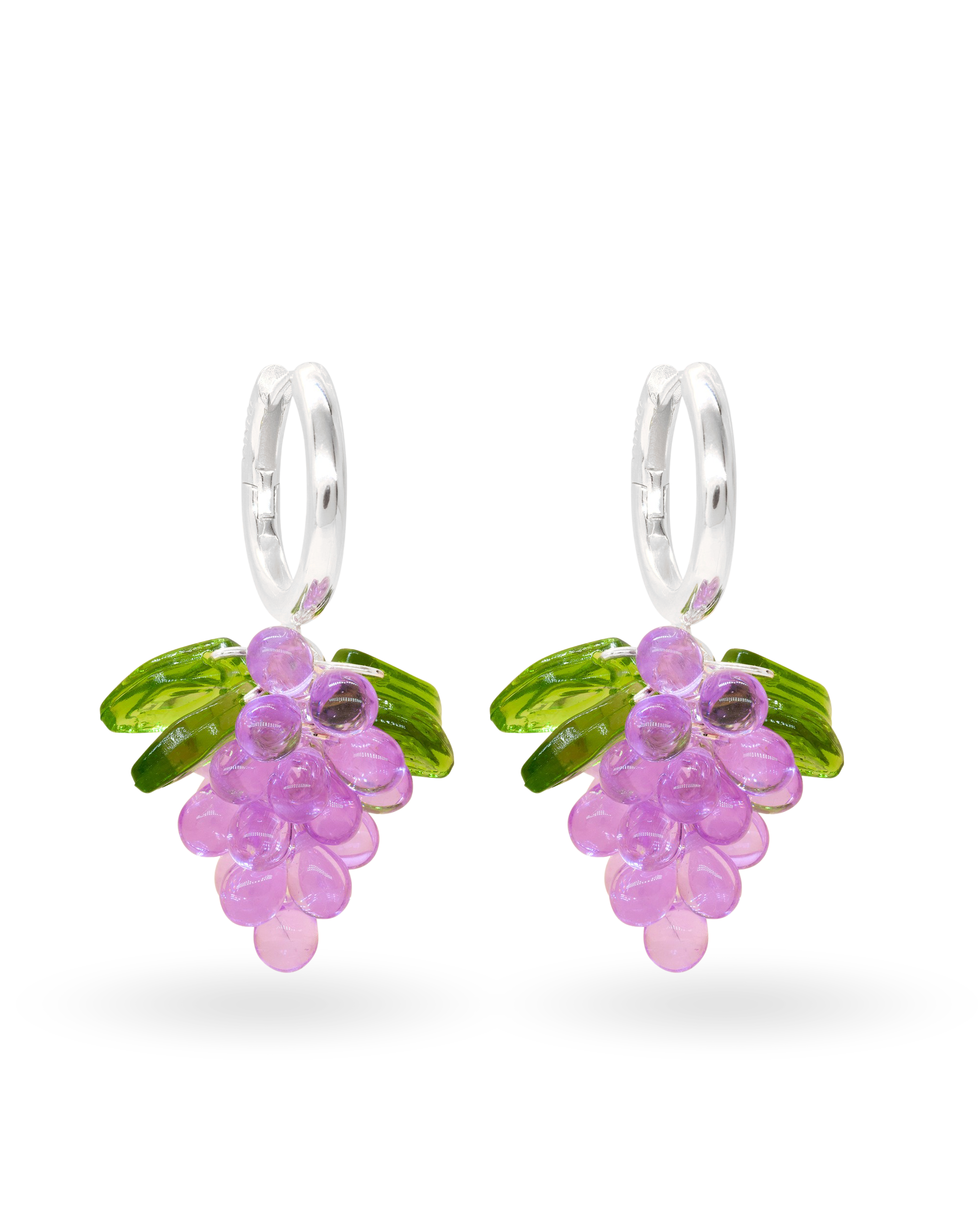 Lavender Jelly Earrings in Silver