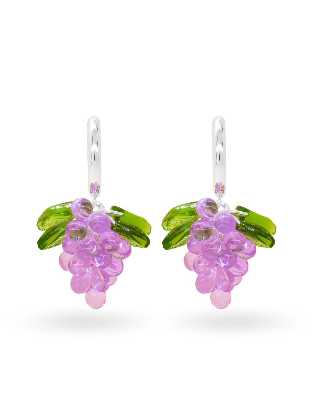 Lavender Jelly Earrings in Silver