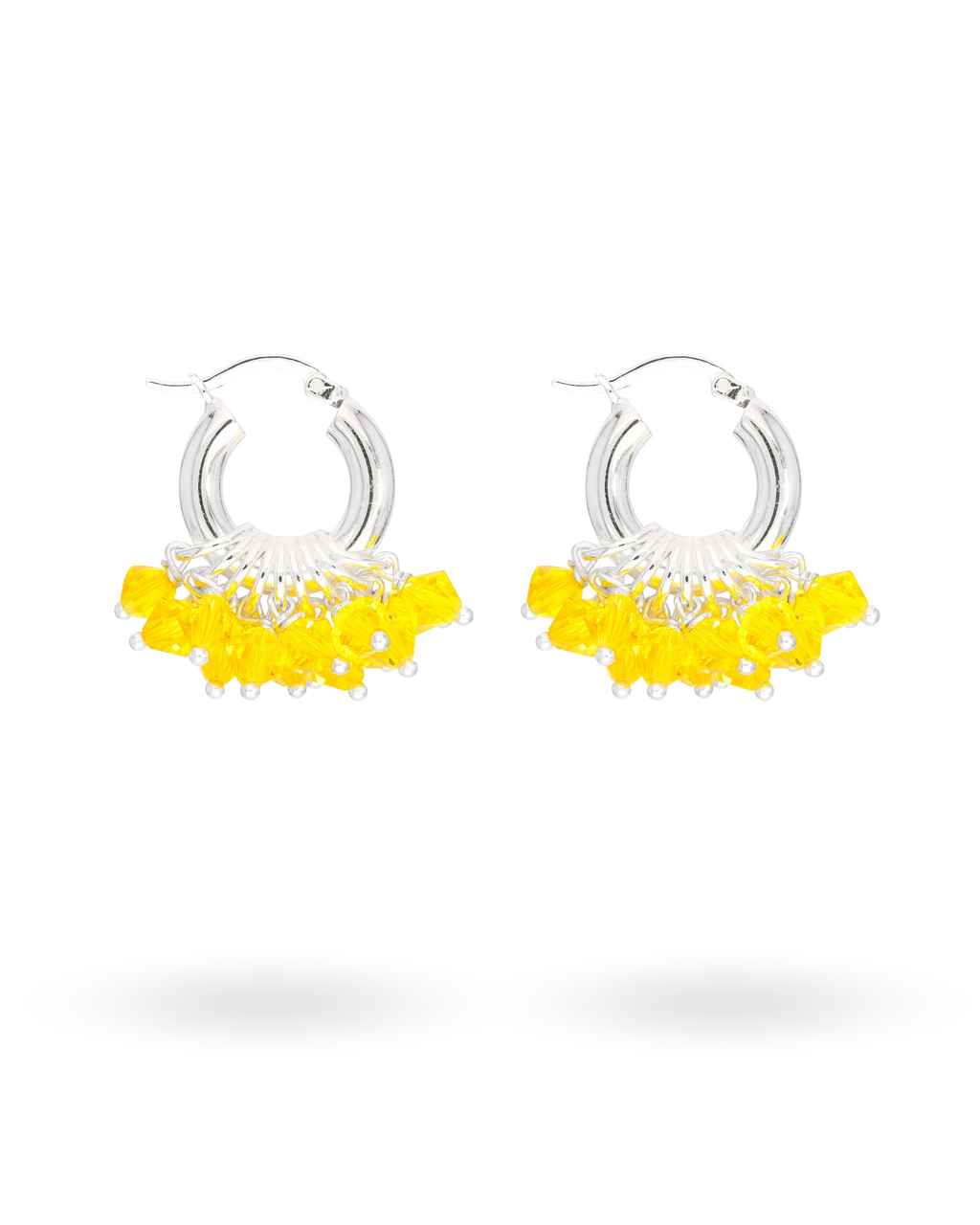 Mini Banoffee Pie Earrings in Silver