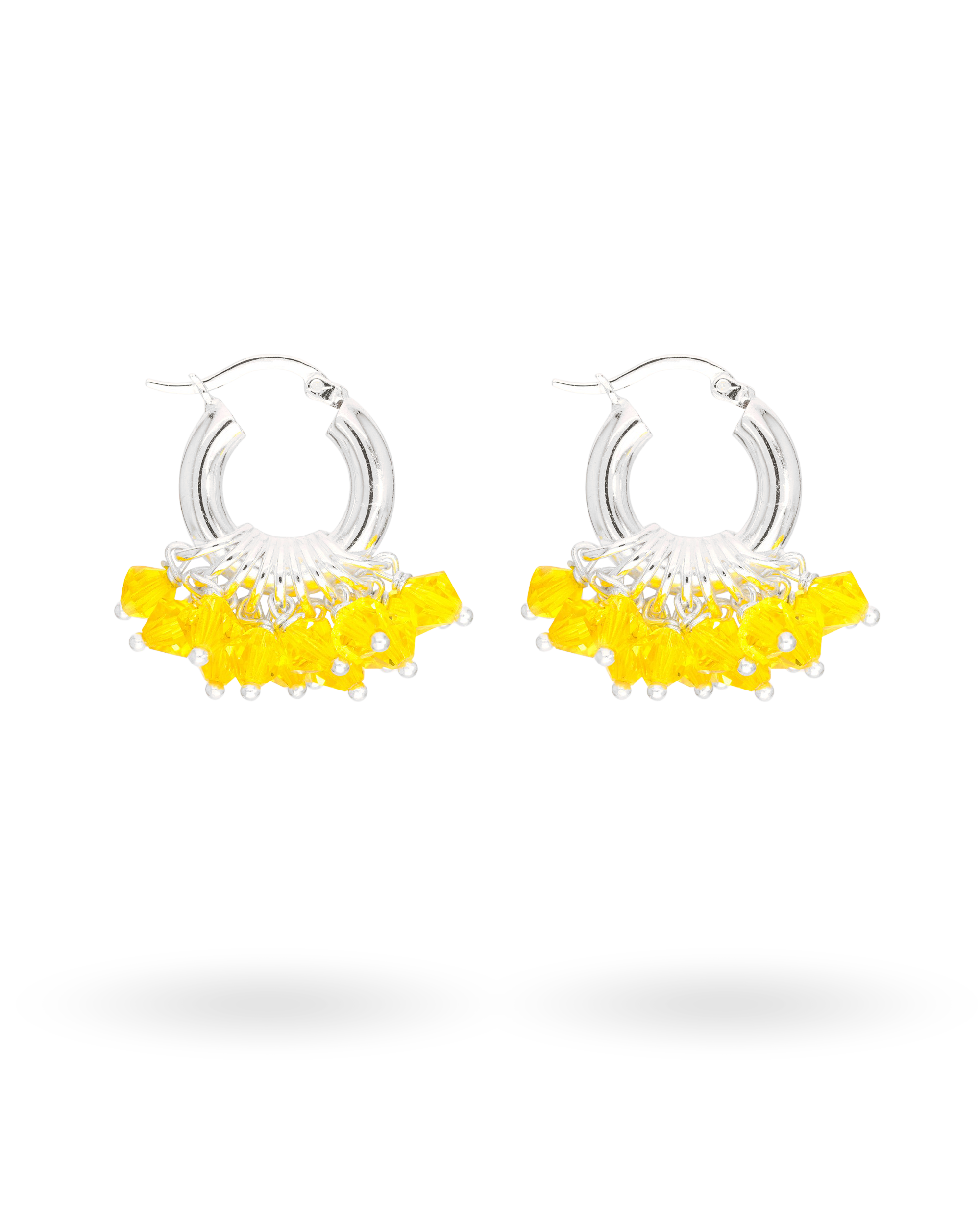 Mini Banoffee Pie Earrings in Silver