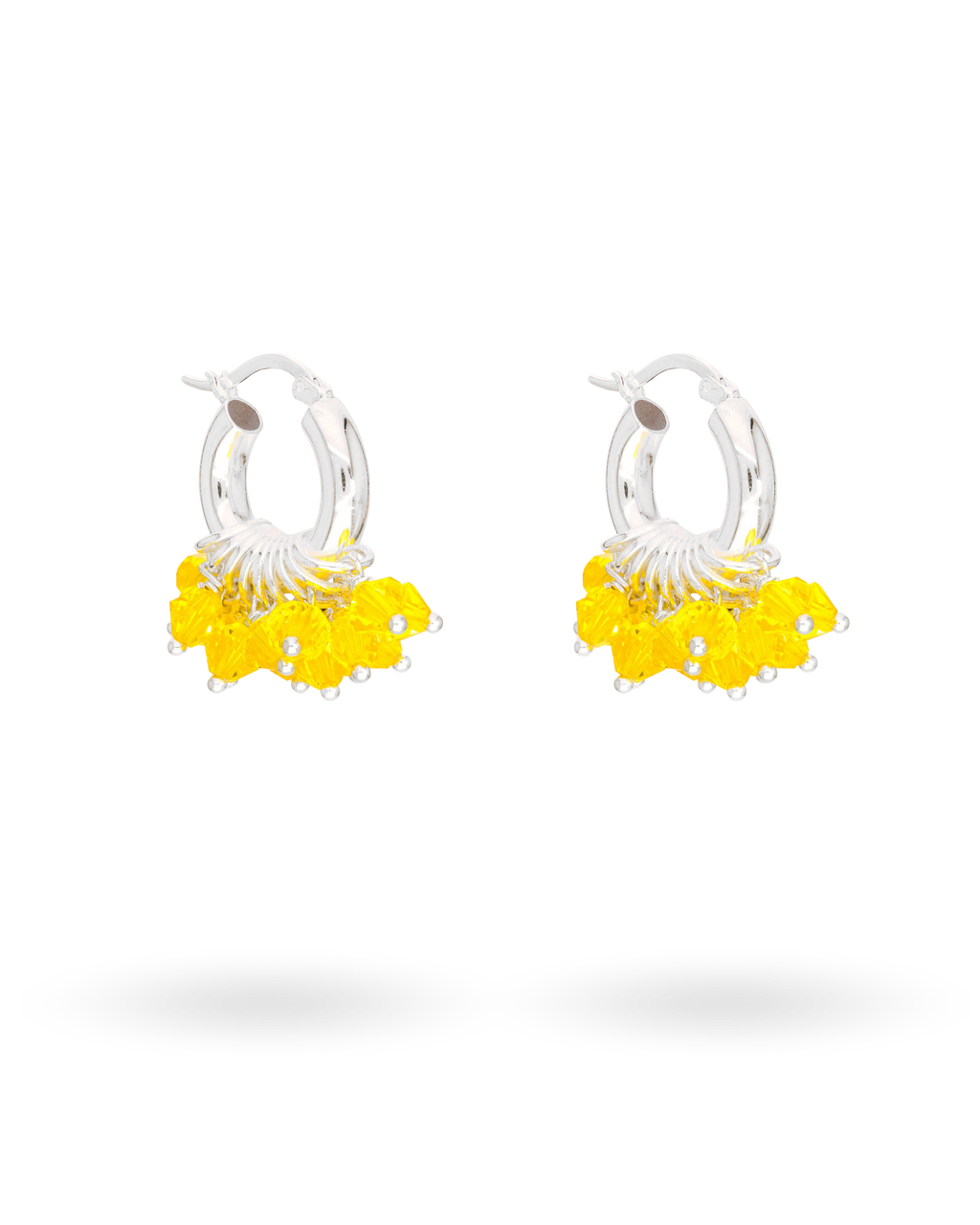 Mini Banoffee Pie Earrings in Silver