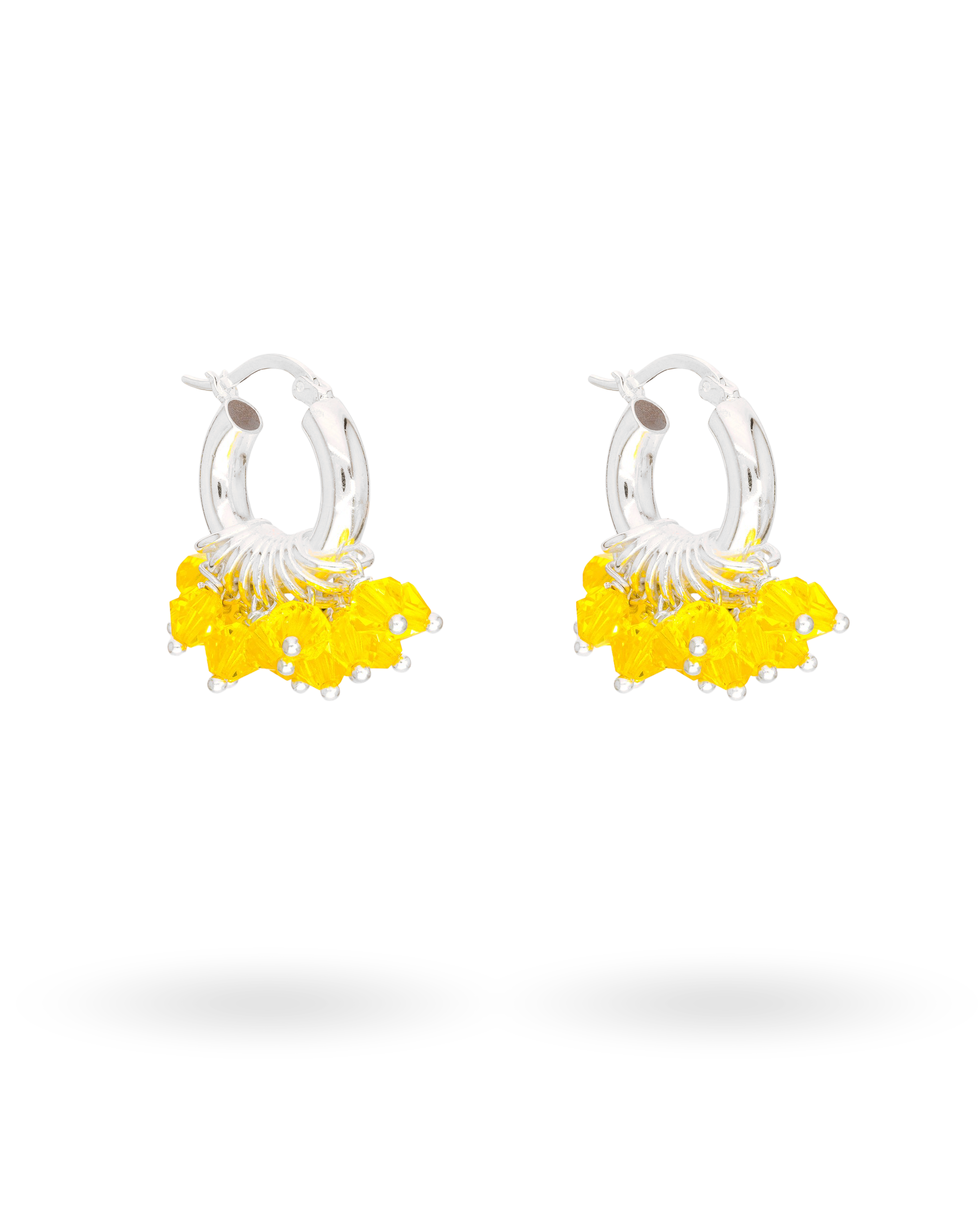 Mini Banoffee Pie Earrings in Silver