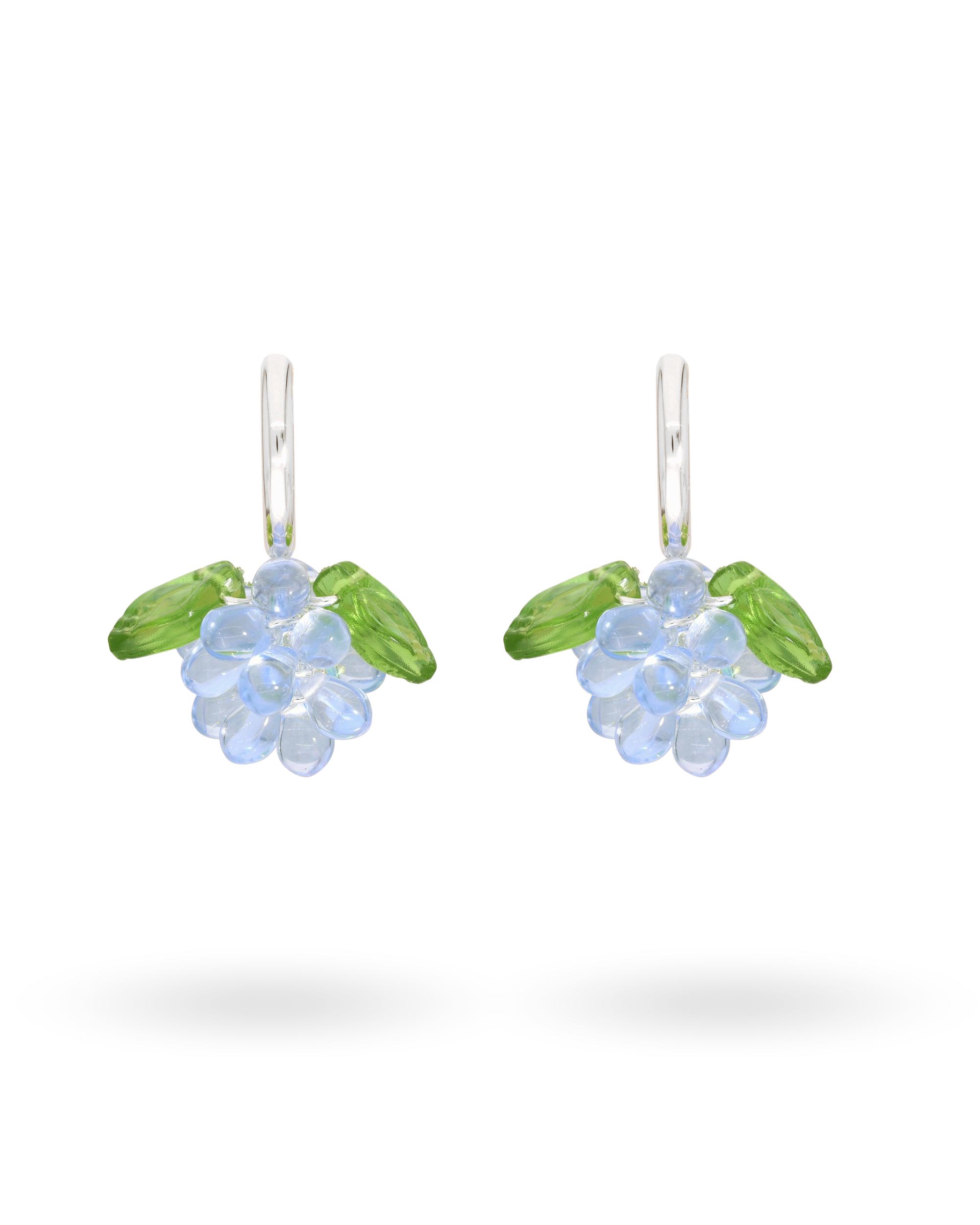 Mini Blueberry Jam Earrings in Silver