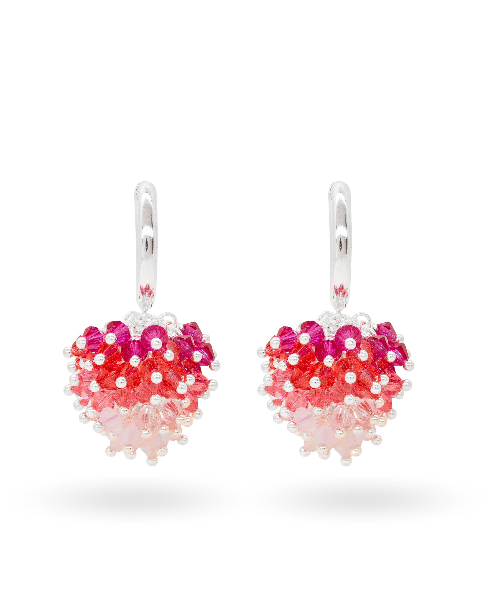 Strawberry Sweetie Earrings in Silver