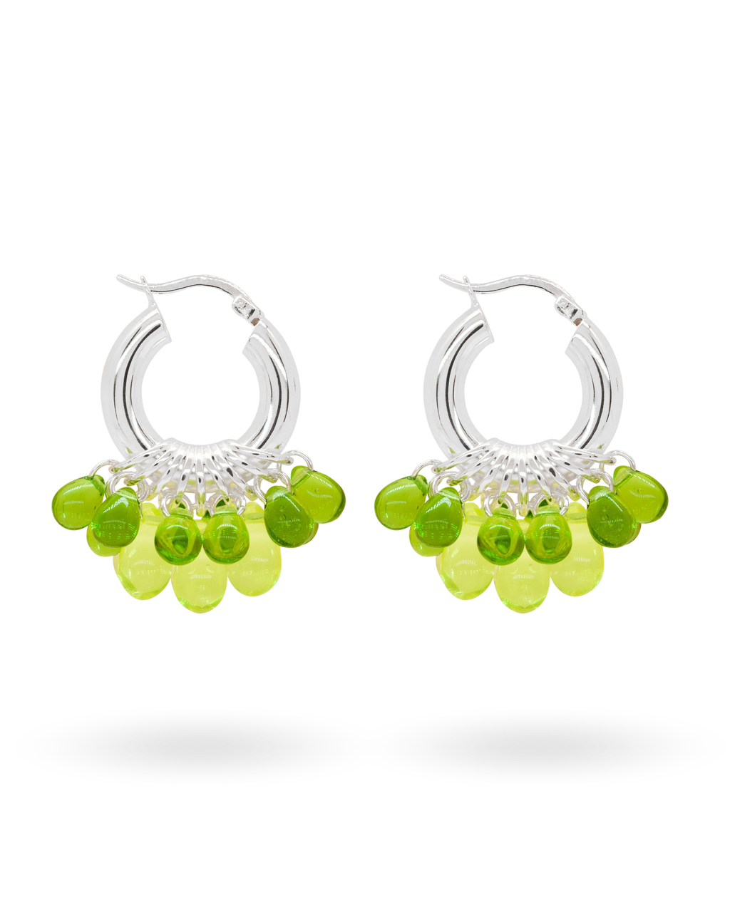Swirly Popz Earrings in Silver