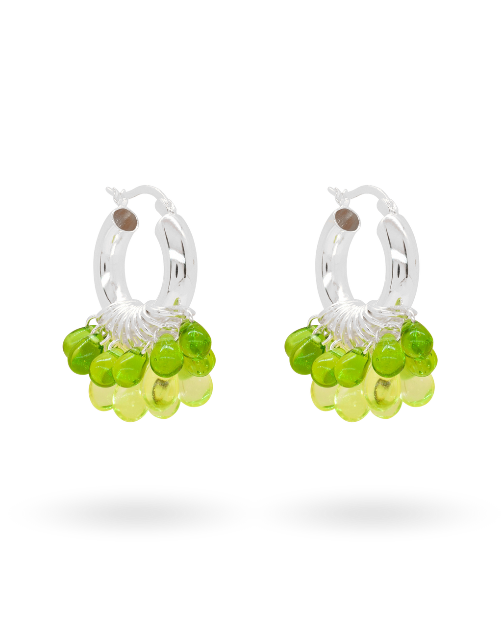 Swirly Popz Earrings in Silver