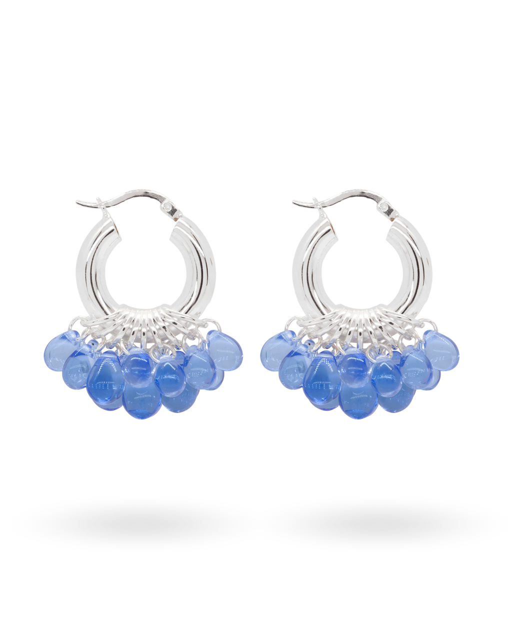 Wavy Baby Earrings in Silver