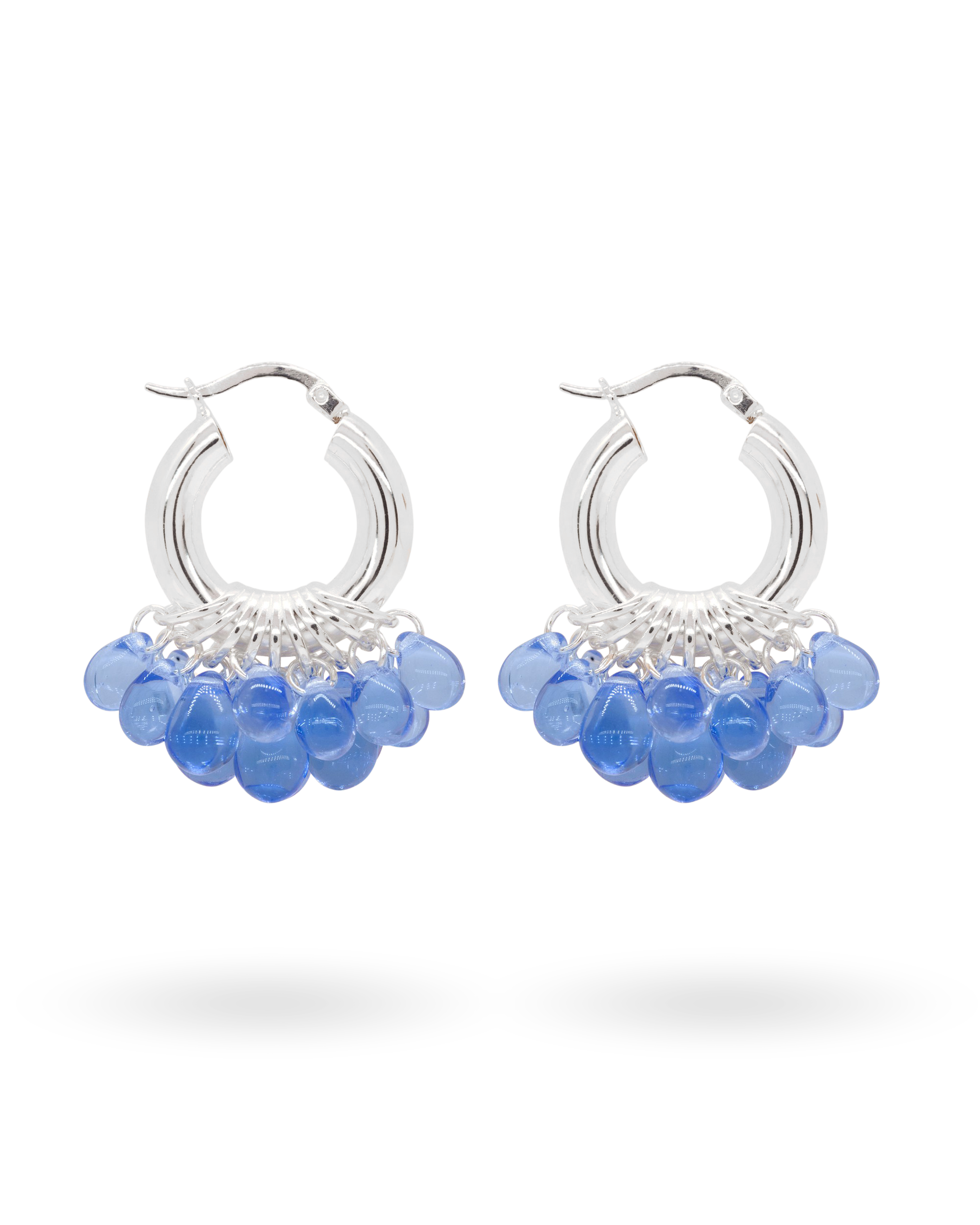 Wavy Baby Earrings in Silver