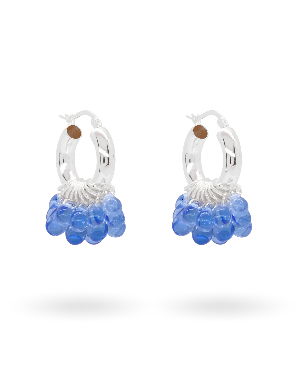 Wavy Baby Earrings in Silver