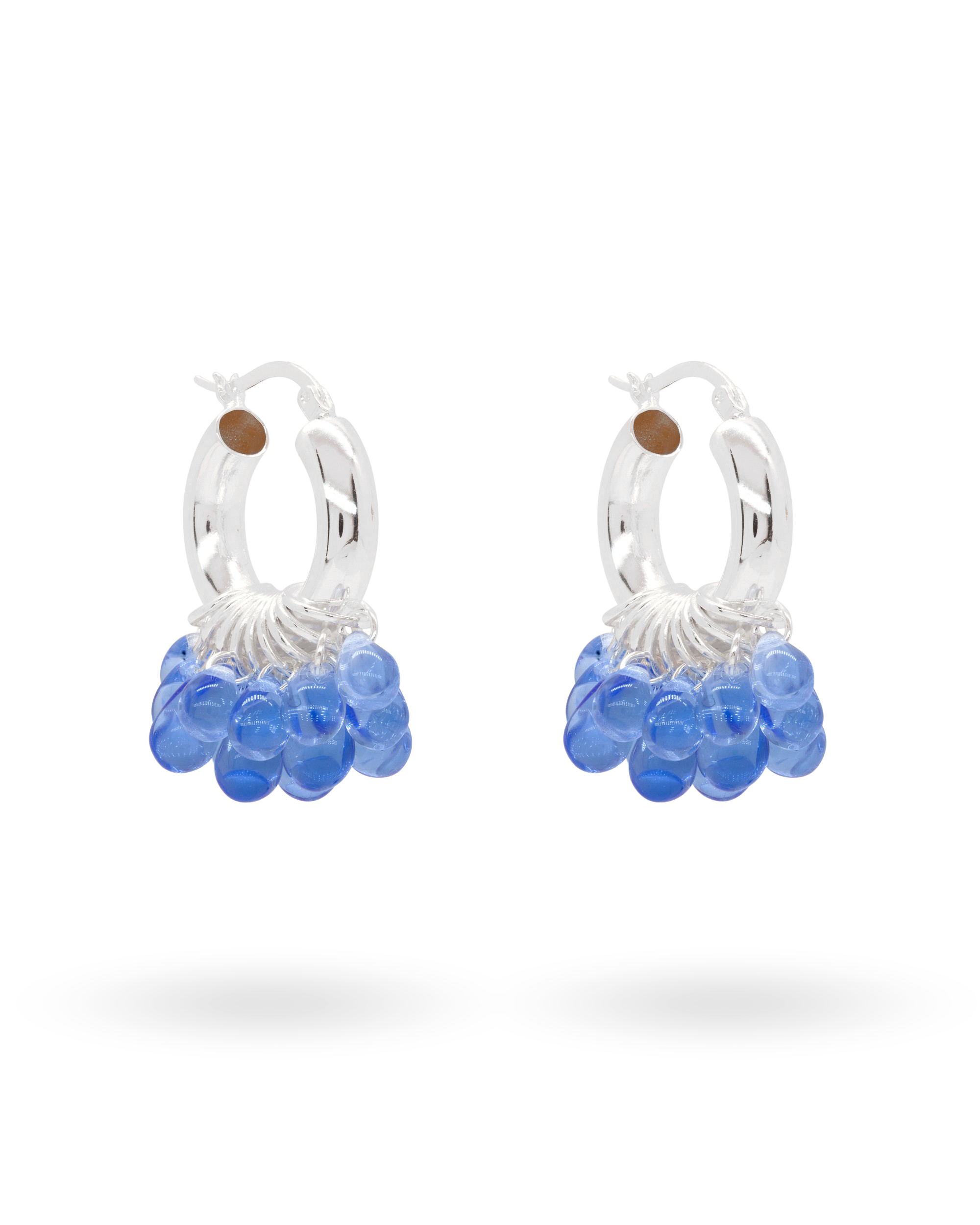 Wavy Baby Earrings in Silver
